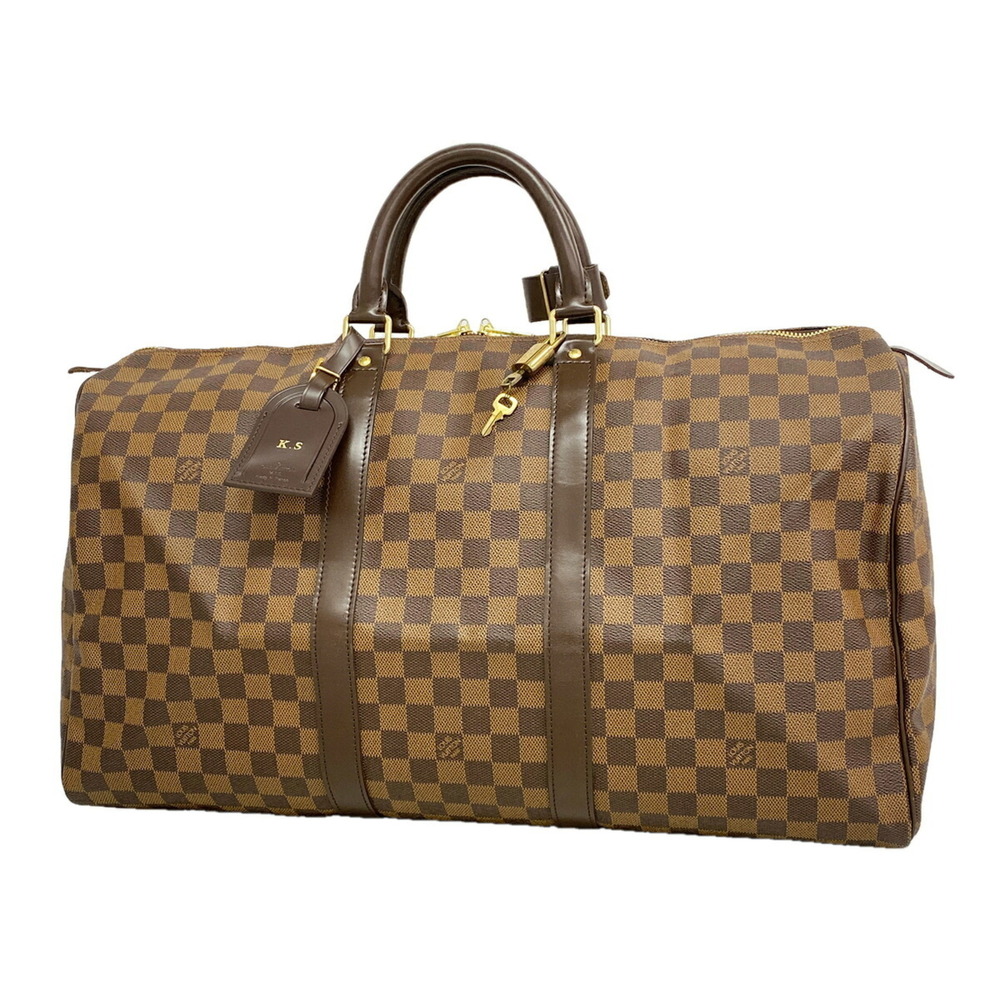 Louis Vuitton Damier Keepall 50 Boston Bag N41427 Ebene (Men's & Women's)